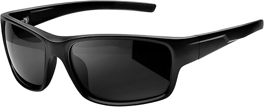 KANASTAL Polarized Sports Sunglasses Men Women Wraparound Rectangular Ultra-Light UV400