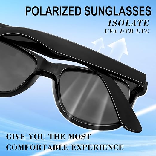 KANASTAL Lunettes de Soleil Polarisées Homme et Femme Rétro Mode Lunette de Soleil Rectangulaire Vintage Classique Protection 100%